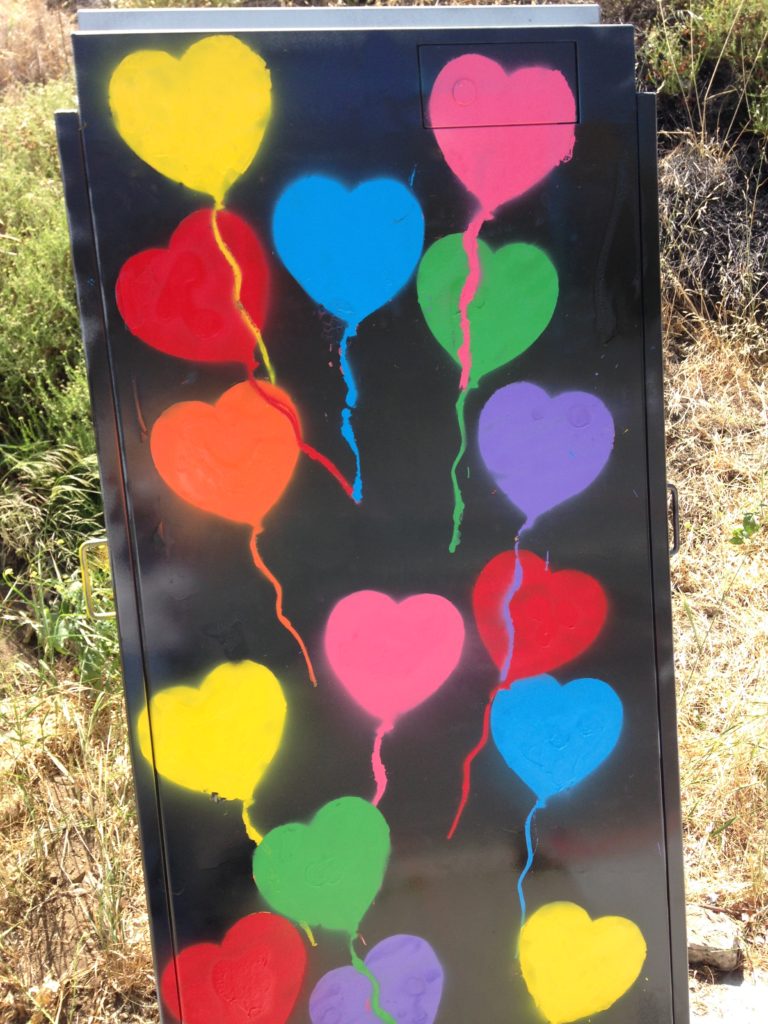 Heart, losangelesart, streetart, balloons, color, art, artist, artwork, love, photography, painting, artistsoninstagram